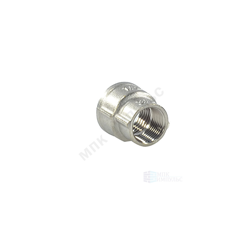 Муфта латунь никель переходная Ду 40х20 (1 1/2"х3/4") ВР/ВР FN122 SantechSystems — изображение 2