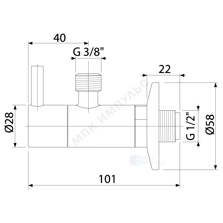 Вентиль для подключения смесителя с фильтром 1/2"x3/8" Alca Plast ARV001-ANTIC — изображение 2