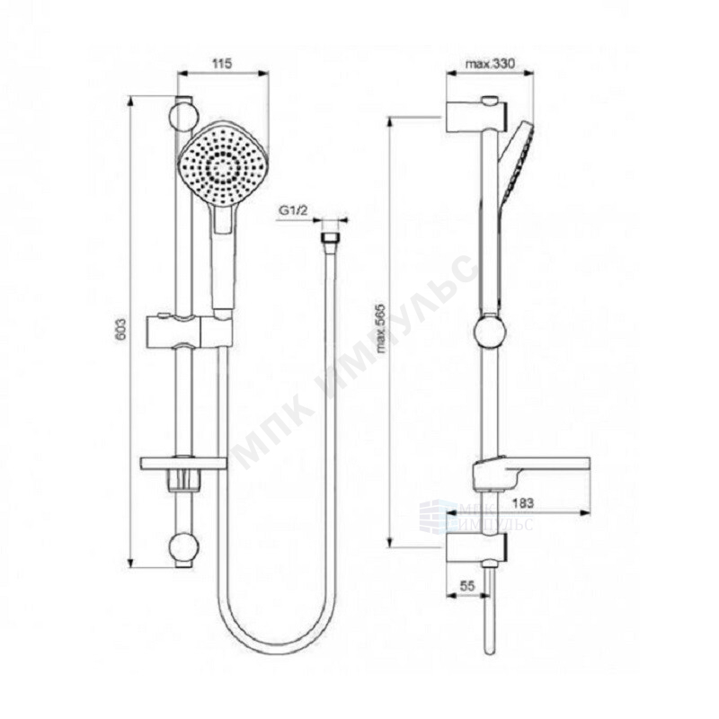Промо-комплект для ванны с душем хром CERAFLEX Ideal Standard BD001AA — изображение 2