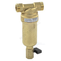 Фильтр сетчатый T-образный латунь Ду 15 Ру25 Тмакс=80 oC G1/2" НР FF06 с краном Honeywell-Braukmann FF06-1/2"AAM