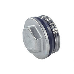 Пробка латунь 1 1/2" НР с герметичной прокладкой для коллектора R592D Giacomini R592DX007