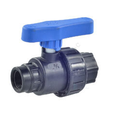 Кран шаровой компрессионный ПЭ 3/4"x3/4" ВР/ВР Ру10 RTP (РосТурПласт) 17359