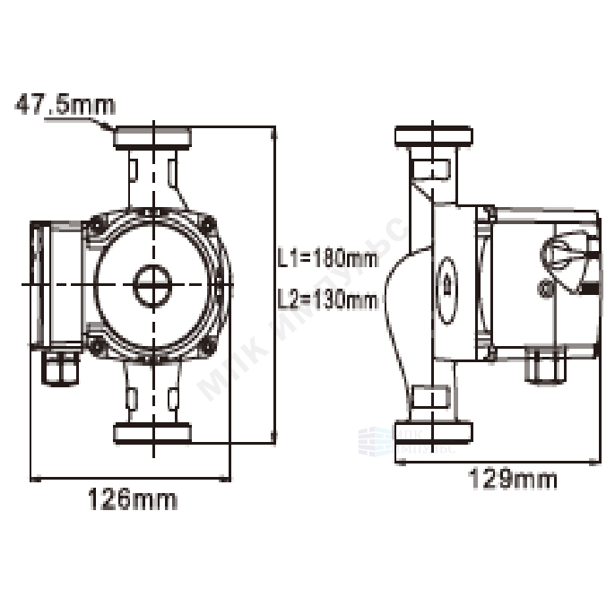 Насос циркуляционный с мокрым ротором VRS PN10 1х220В/50 Гц Valtec VRS.254.13.0 — изображение 2