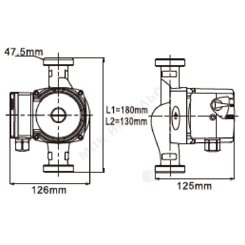 Насос циркуляционный с мокрым ротором VRS PN10 1х220В/50 Гц Valtec VRS.256.13.0 — изображение 2