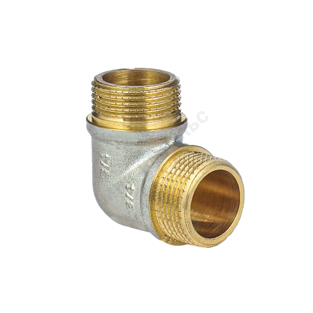 Угольник латунь никель реборда Ду 25 (1") НР/НР 9005 ГОСТ 32585-2013 Aquasfera 9005-03 — изображение 7