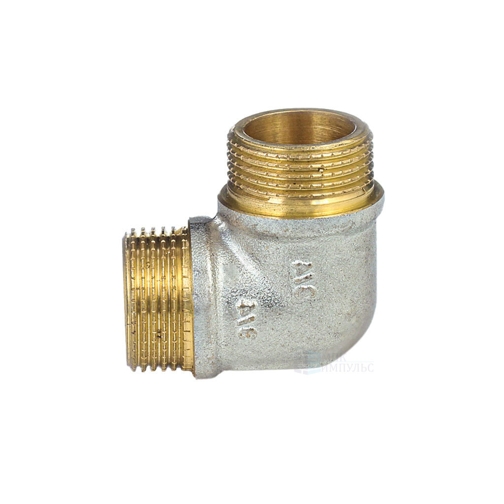 Угольник латунь никель реборда Ду 25 (1") НР/НР 9005 ГОСТ 32585-2013 Aquasfera 9005-03 — изображение 8