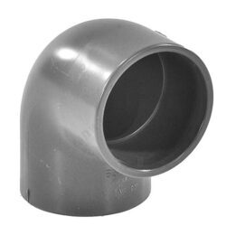 Отвод НПВХ Дн 20х90гр Ру16 серый напорный под клеевое соединение Aquaviva ELW02090