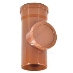 Ревизия НПВХ коричневая Дн 110 б/нап с круглой крышкой Aquaviva AQVD104110F