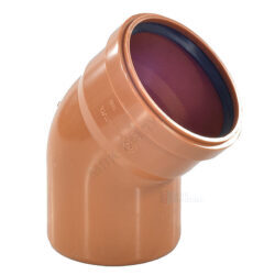 Отвод НПВХ коричневый Дн 160х45гр б/нап в/к Aquaviva AQVD103160