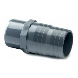 Штуцер НПВХ под шланг Дн 20 Ру16 серый напорный под клеевое соединение Aquaviva HSE0200