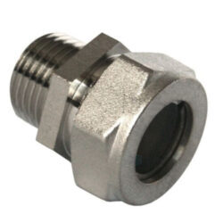 Муфта латунь никель 15Aх1/2" обжим/НР STAHLMANN SSML1501/2NEF