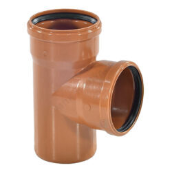 Тройник НПВХ коричневый Дн 110х110х87гр б/нап в/к Aquaviva AQVD104110