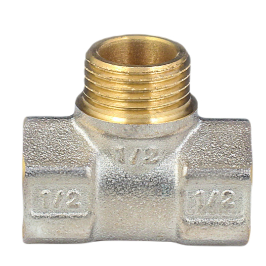 Тройник латунь никель Ду 15 (1/2") ВР/НР/ВР 9009 ГОСТ 32585-2013 Aquasfera 9009-01 — изображение 7