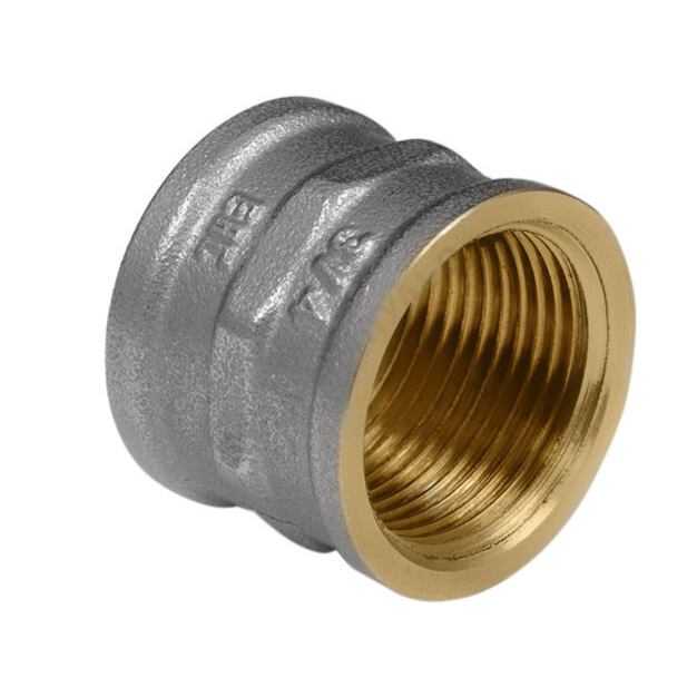 Муфта латунь никель Ду 32 (1 1/4") ВР/ВР 9018 ГОСТ 32585-2013 Aquasfera 9018-04 — изображение 13