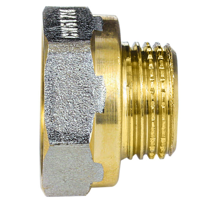 Переход латунь никель реборда Ду 40х32 (1 1/2"х1 1/4") ВР/НР 9021 ГОСТ 32585-2013 Aquasfera 9021-09 — изображение 16