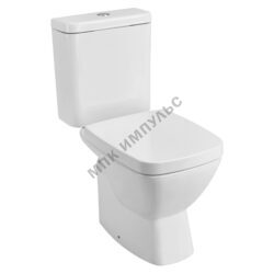 Унитаз-компакт горизонтальный выпуск нижний подвод с арматурой 2/реж слив кнопка с сиденьем дюропласт микролифт белый Нео Santek 1.WH30.2.194