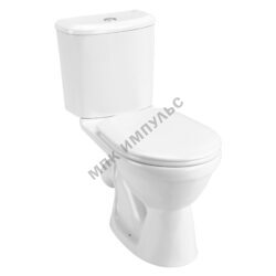 Унитаз-компакт косой выпуск нижний подвод с арматурой 1/реж слив кнопка с сиденьем полипропилен белый Бореаль Santek 1.WH30.1.704