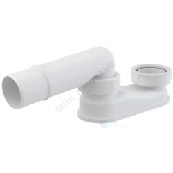 Сифон для ванны плоский 1 1/2"x40 с переходной трубкой 10гр 40 без выпуска Alca Plast A532-DN40