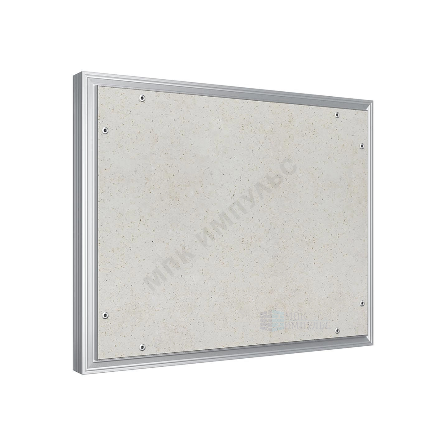 Люк под плитку нажимной алюминий 500х400 на износоустойчивой петле Evecs CERAMO OPTIMUM D5040