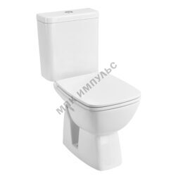 Унитаз-компакт косой выпуск нижний подвод с арматурой 2/реж с сиденьем дюропласт микролифт белый Нео Лайт Santek 1.WH30.2.471