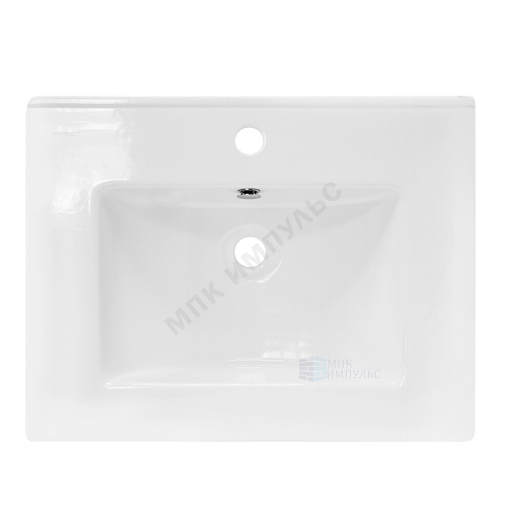 Умывальник мебельный Quadro 75 1 отверстие под смеситель по центру белый Sanita Luxe QDR75SLWB01 — изображение 3