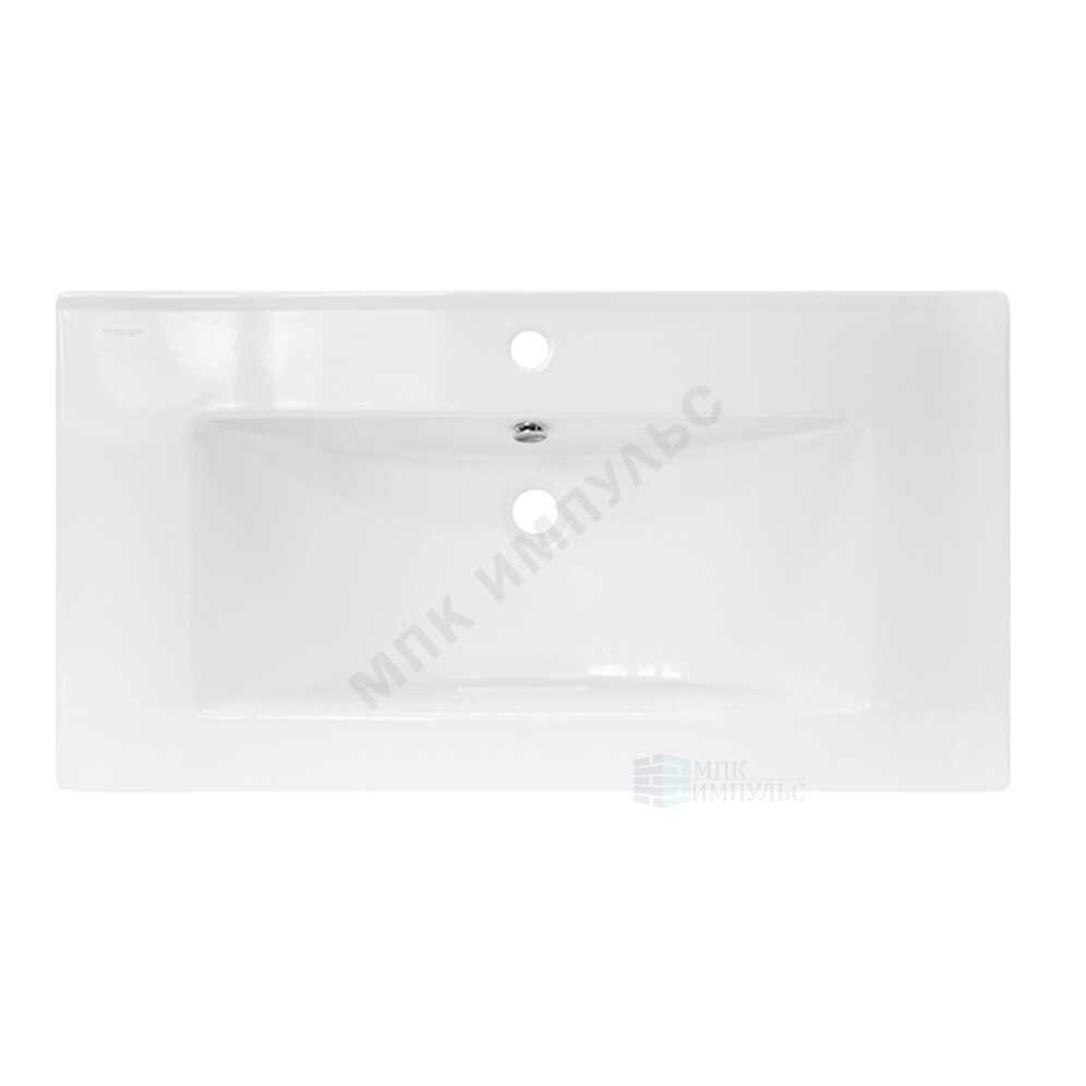 Умывальник мебельный Quadro 90 1 отверстие под смеситель по центру белый Sanita Luxe QDR90SLWB01 — изображение 3