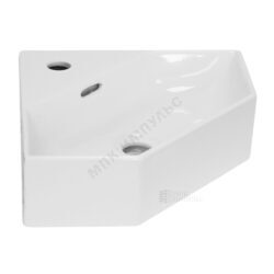 Умывальник угловой мебельный Line 50 1 отверстие под смеситель по центру белый Sanita Luxe LIN35SLWB01