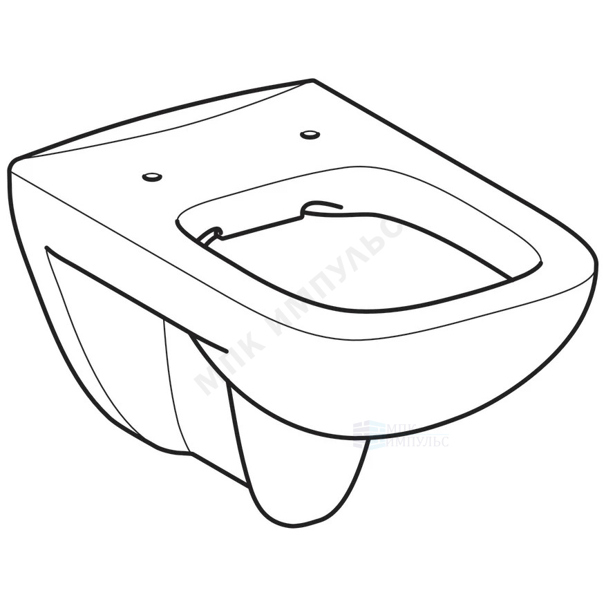 Унитаз подвесной горизонтальный выпуск без сиденья белый Renova Plan Rimfree Geberit 202170000 — изображение 5