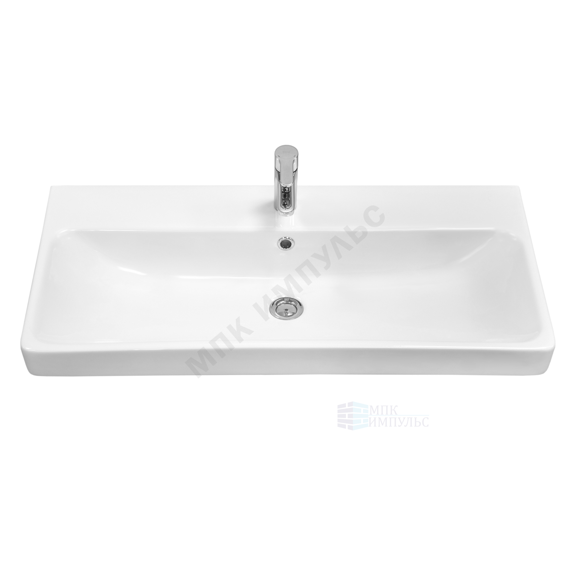 Умывальник мебельный Адриана 90 1 отверстие под смеситель по центру Santek 1.WH50.1.629 — изображение 2