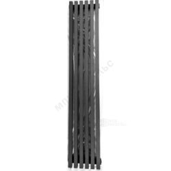Радиатор трубчатый QUADRUM 60 V 1-1750 6 секций с боковой подводкой ВР G 1/2" 1T103S9005 (черный матовый муар) КЗТО