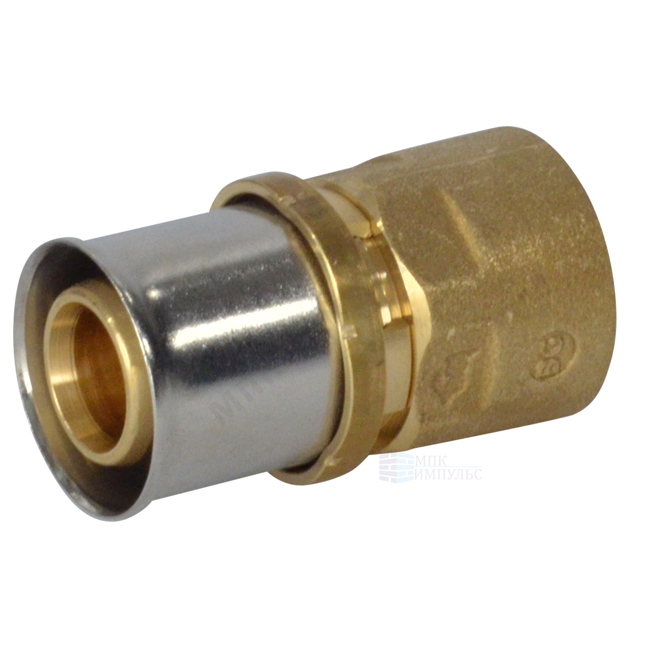 Муфта для МП/PE-X труб латунь пресс Дн 20х1/2" ВР RM109 Giacomini RM109Y037 — изображение 2