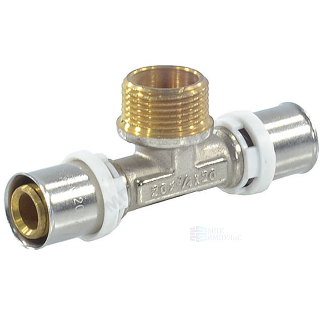 Тройник МП латунь пресс Дн 20х1/2"х20 НР ГОСТ 32415-2013 8012 Aquasfera 8012-02 — изображение 3