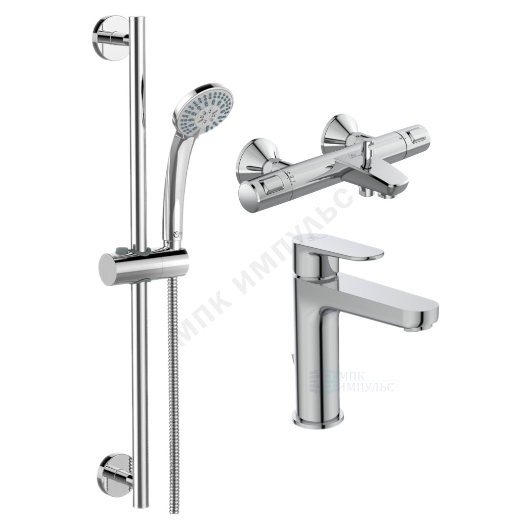 Промо-комплект для ванны с душем хром CERATHERM T25 Ideal Standard BC984AA
