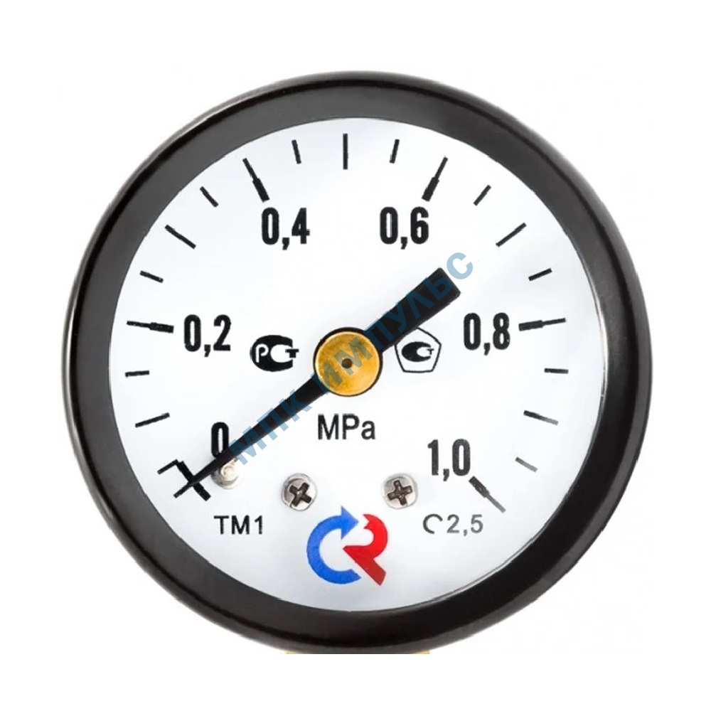 Манометр ТМ-110Т.00 осевой Дк40мм 0-1,0 МПа кл.2,5 G1/8" Росма 00000000530