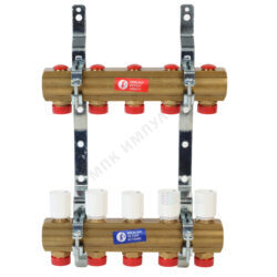 Группа коллекторная латунь 1" ВР/ВР 9 вых 3/4" НР под евроконус R553D Giacomini R553ZY049
