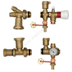 Комплект арматуры для коллекторной группы R553D/R553F латунь R557K Giacomini R557KY001