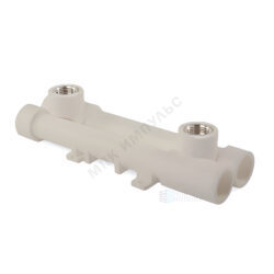 Планка (настенный комплект) PP-R монтажная универсальная серая Дн 20х1/2" ВР RTP (РосТурПласт) 30387