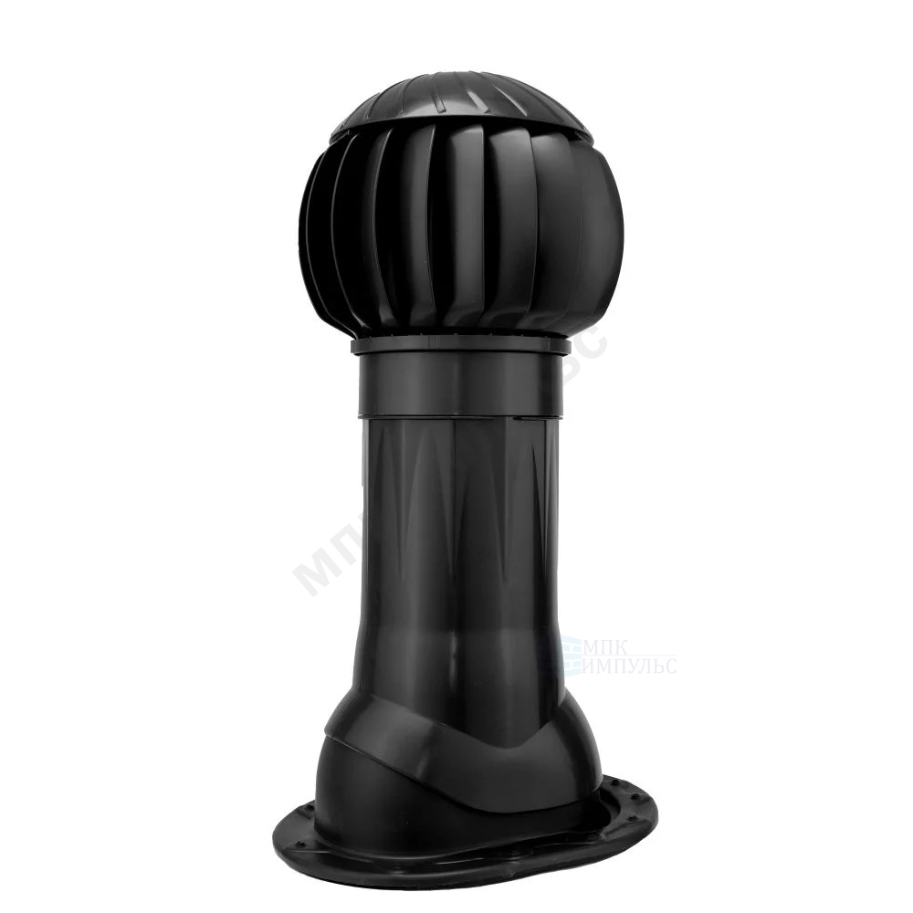 Комплект вентиляционный для фальцевой и битумной кровли D160 Black пластик ERA RRTV+S 160