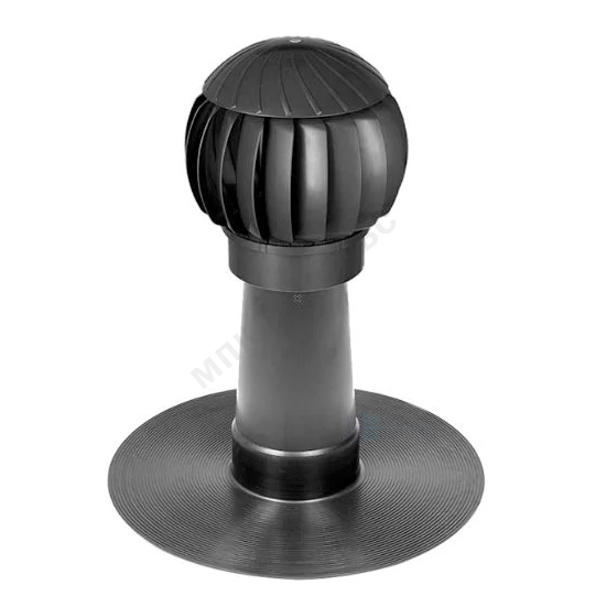 Аэратор для кровли D160 Black пластик ERA Aero 160