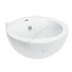 Умывальник подвесной Art 50 1 отверстие под смеситель по центру белый Sanita Luxe WB.PD/Art/50-C/WHT.G/S1