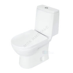 Унитаз-компакт универсальный выпуск нижний подвод с арматурой 2/реж слив кнопка с сиденьем дюропласт микролифт белый Next Comfort Sanita Luxe WC.CC/Next/2-DM/WHT.G/S1