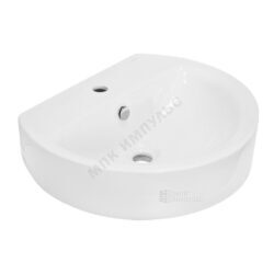 Умывальник подвесной Best 55 1 отверстие под смеситель по центру белый Sanita Luxe WB.PD/Best/55-C/WHT.G/S1