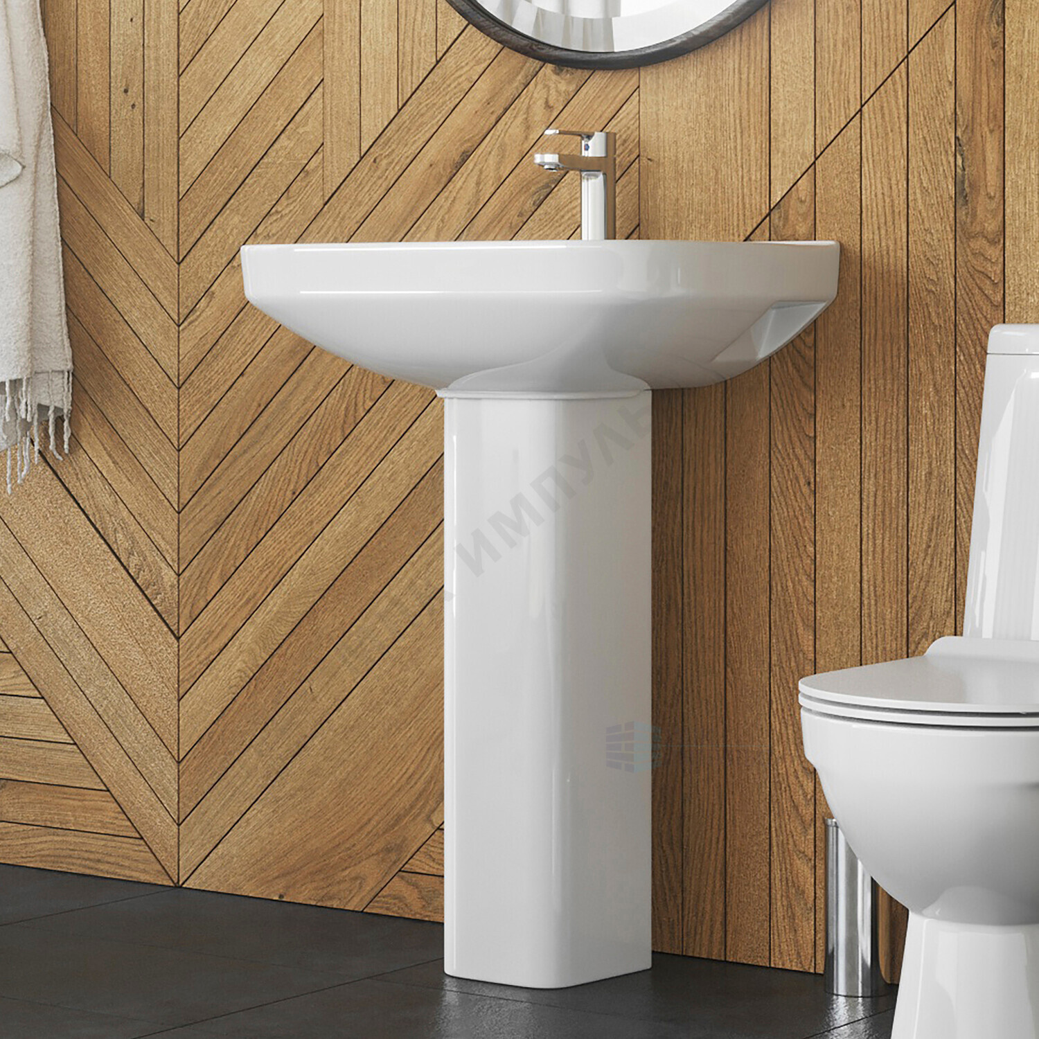 Умывальник подвесной NEXT 60 1 отверстие под смеситель по центру белый Sanita Luxe WB.PD/Next/60-C/WHT.G/S1 — изображение 10