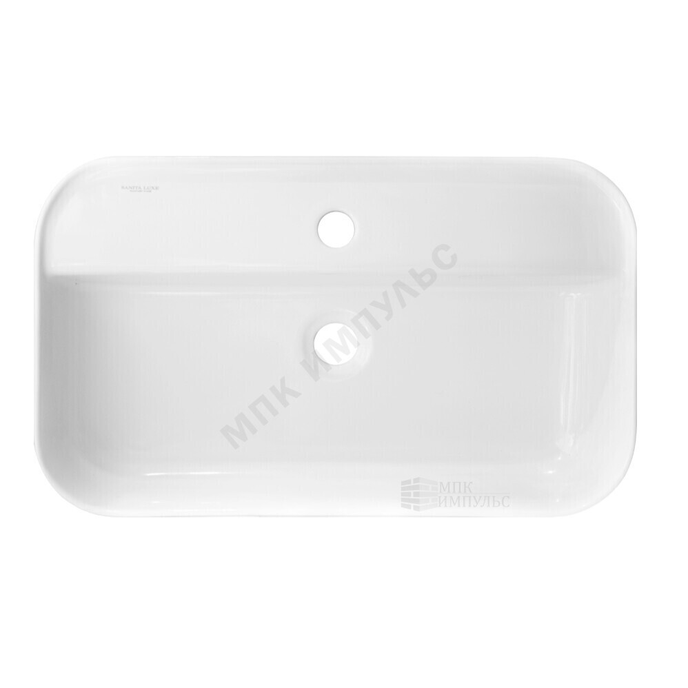 Умывальник мебельный Infinity SLF 60 1 отверстие под смеситель по центру белый Sanita Luxe WB.CT/Infinity/60-C.Shelf/WHT.G/S1 — изображение 2