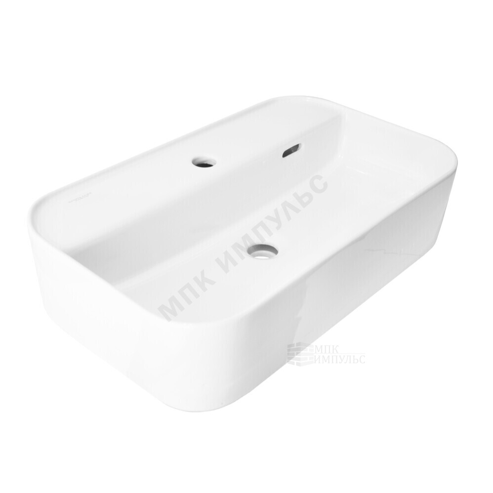 Умывальник мебельный Infinity SLF 60 1 отверстие под смеситель по центру белый Sanita Luxe WB.CT/Infinity/60-C.Shelf/WHT.G/S1 — изображение 4