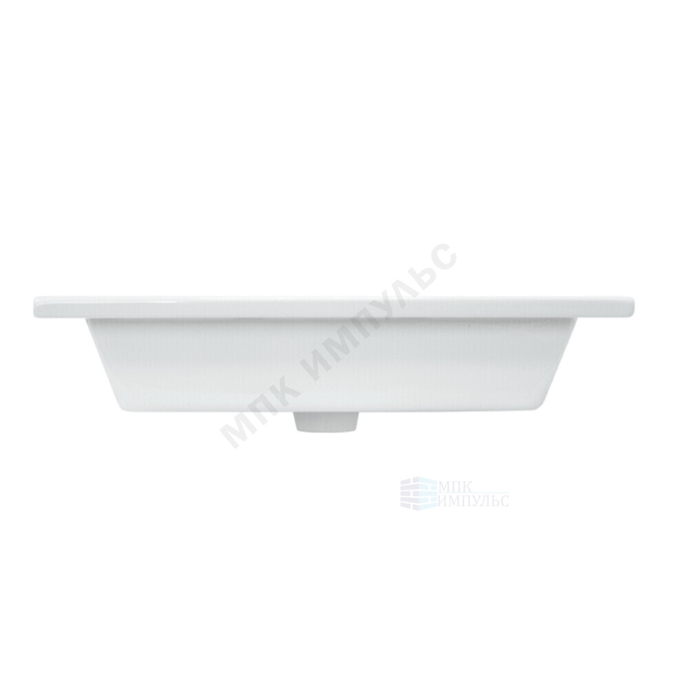 Умывальник мебельный Quadro 75 1 отверстие под смеситель по центру белый Sanita Luxe WB.FN/Quadro/75-C/WHT.G/S1 — изображение 5