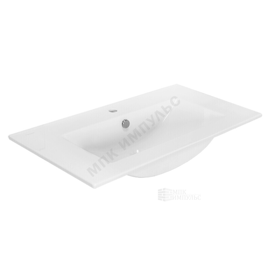 Умывальник мебельный Quadro 90 1 отверстие под смеситель по центру белый Sanita Luxe WB.FN/Quadro/90-C/WHT.G/S1