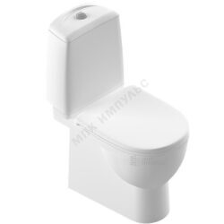 Унитаз-компакт горизонтальный выпуск нижний подвод с арматурой 2/реж слив кнопка с сиденьем дюропласт микролифт белый Best Comfort Sanita Luxe WC.CC/Best/2-DM/WHT.G/S1