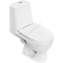 Унитаз-компакт косой выпуск нижний подвод с арматурой 2/реж слив кнопка с сиденьем дюропласт микролифт белый Max Comfort Sanita Luxe WC.CC/Max/2-DM/WHT.G/S1