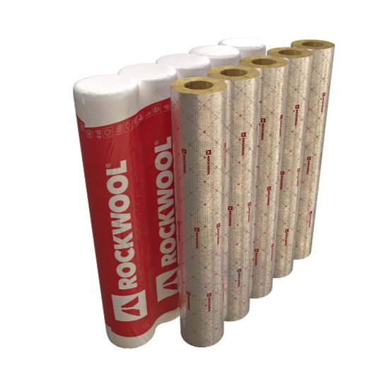 Цилиндр вырезной минеральная вата ROCKWOOL 80 кашированный армированной фольгой 20/18 L=1м ROCKWOOL 331913 — изображение 2